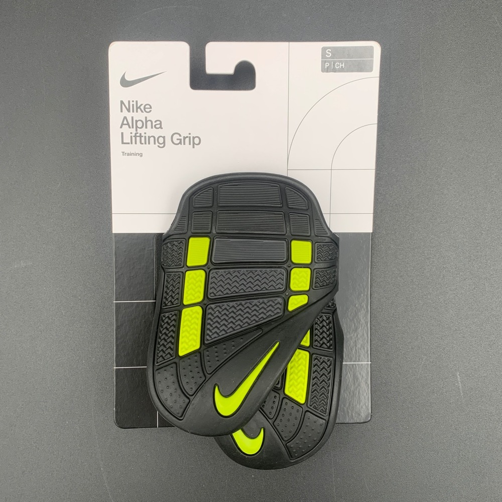 Nike Alpha Training Lifting Grip Small Black Atomic Green NWT 91146